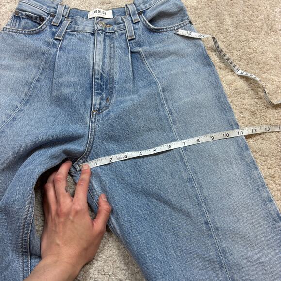 Agolde Pieced Angled High Rise Jeans in Matrix Women's 25 - Picture 8 of 13